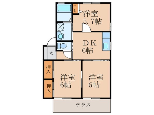 ディアス新町の物件間取画像